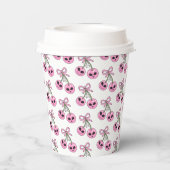 Gobelets En Papier  cute pink Halloween cherry illustration  (Verso)