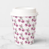 Gobelets En Papier  cute pink Halloween cherry illustration  (Recto)