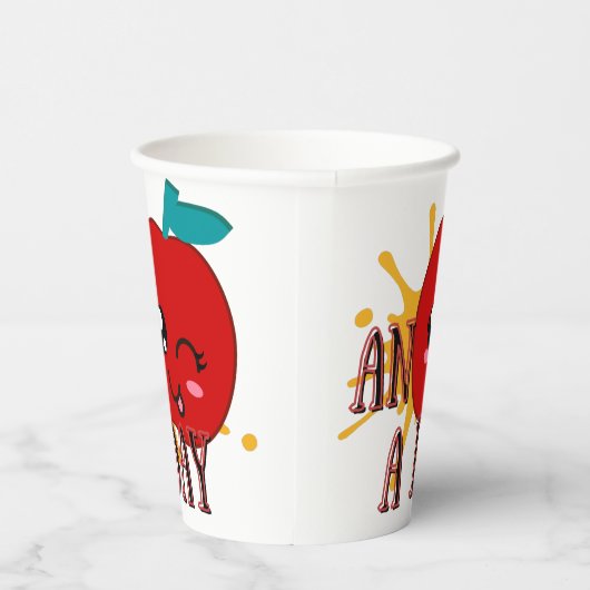 Gobelets En Papier Cute pomme (Droite)