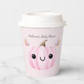 Gobelets En Papier Cute Pumpkin Is On The Way | Halloween Baby Shower (Verso)