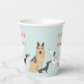 Gobelets En Papier Cute Puppies Enfants Anniversaire Chien Fête Bleu (Gauche)