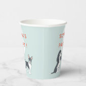 Gobelets En Papier Cute Puppies Enfants Anniversaire Chien Fête Bleu (Droite)