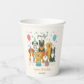 Gobelets En Papier Cute Puppy Dogs Boy 5th Birthday Party (Verso)