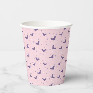 Gobelets En Papier Cute rose Halloween chauve Motif avec Pois