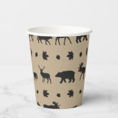 Gobelets En Papier Cute Rustic Flannel Camping fête d'anniversaire (Verso)