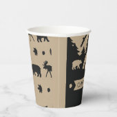 Gobelets En Papier Cute Rustic Flannel Camping fête d'anniversaire (Droite)