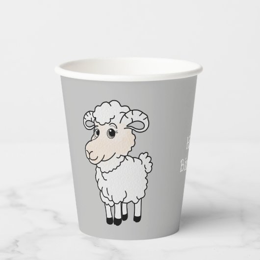 Gobelets En Papier Cute Sheep (Recto)