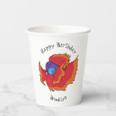 Gobelets En Papier Cute Siamese combat poisson betta dessin (Verso)