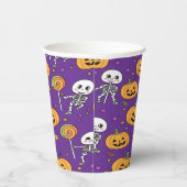 Gobelets En Papier Cute Skeleton Fun For Halloween (Droite)