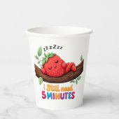 Gobelets En Papier Cute Sleeping Strawberry – 8oz Paper Cup (Recto)