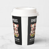 Gobelets En Papier Cute Spare Piggies Manger Salades (Droite)