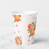 Gobelets En Papier Cute Summer Little peach is On The Way Baby Shower (Gauche)