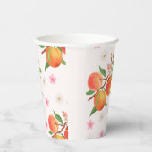 Gobelets En Papier Cute Summer Little peach is On The Way Baby Shower (Droite)