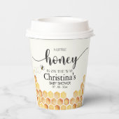 Gobelets En Papier Cute Sunflower Bee Baby Shower (Verso)