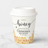 Gobelets En Papier Cute Sunflower Bee Baby Shower (Recto)