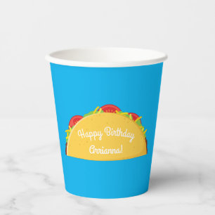Gobelets En Papier Cute Taco Enfants 1er anniversaire fête mexicaine