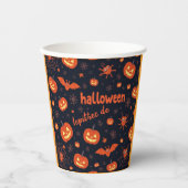 Gobelets En Papier Cute tasses de papier Halloween avec Citrouilles e (Recto)