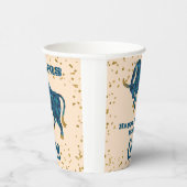 Gobelets En Papier Cute Taurus Premier Anniversaire & Gold Confetti (Droite)