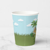 Gobelets En Papier Cute Triceratops Dinosaur Anniversaire Tropical po (Droite)