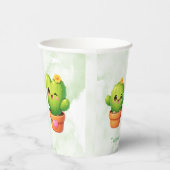 Gobelets En Papier Cute Twin Cactus Baby Shower (Droite)