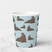 Gobelets En Papier Cute Walrus Motif (Gauche)