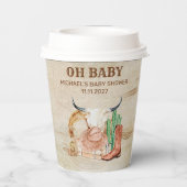 Gobelets En Papier Cute Western Baby Boy Cowboy Theme (Verso)