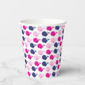 Gobelets En Papier Cute Whales, Pattern of Whales, Sea Animals (Verso)