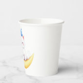 Gobelets En Papier Cute White Kitten on Moon Paper cup (Gauche)