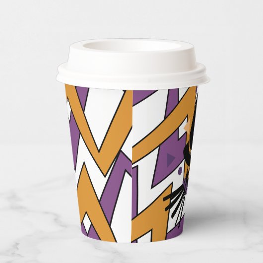 Gobelets En Papier Cute Witch Halloween Zig Zag Confetti Coupes en pa (Droite)