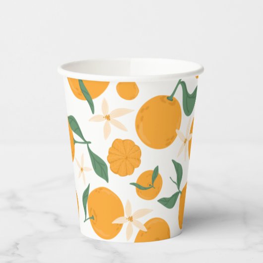 Gobelets En Papier Cutie Clementine Mandarin Tangerine Orange Fruit (Gauche)