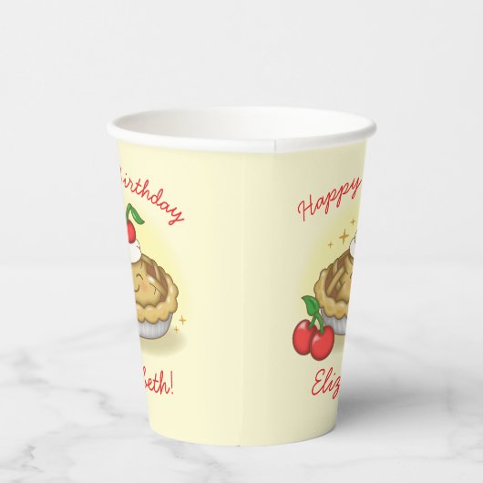 Gobelets En Papier Cutie Pie Anniversaire Fête Enfants Cherry (Droite)