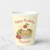 Gobelets En Papier Cutie Pie Anniversaire Fête Enfants Cherry (Recto)