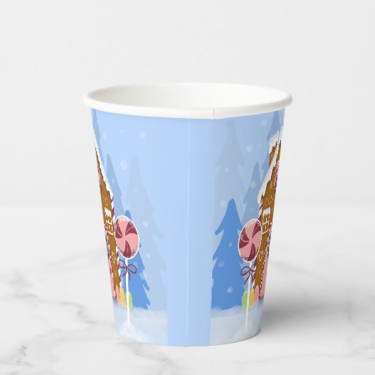 Gobelets En Papier Cuvettes en pain d'épices Maison bleue Vacances en (Droite)