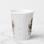 Gobelets En Papier Cuvettes en papier florales à bicyclette Kitten (Droite)