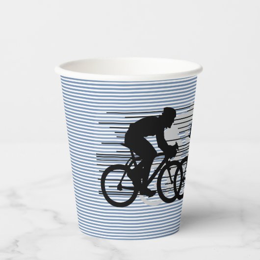 Gobelets En Papier Cyclisme Stripes Design Tasse en papier (Recto)
