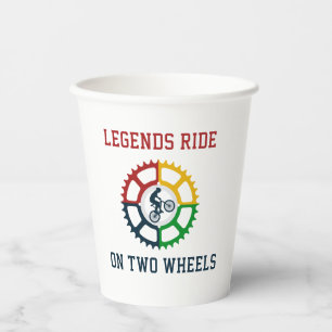 Gobelets En Papier Cyclisme Vintage rustique