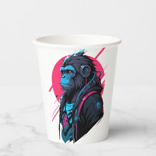 Gobelets En Papier Cyclope singe (Recto)