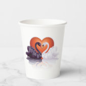 Gobelets En Papier Cygne noir et blanc (Recto)