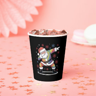 Gobelets En Papier Dabbing Noël Père Noël Cadeau Noël de Xmas