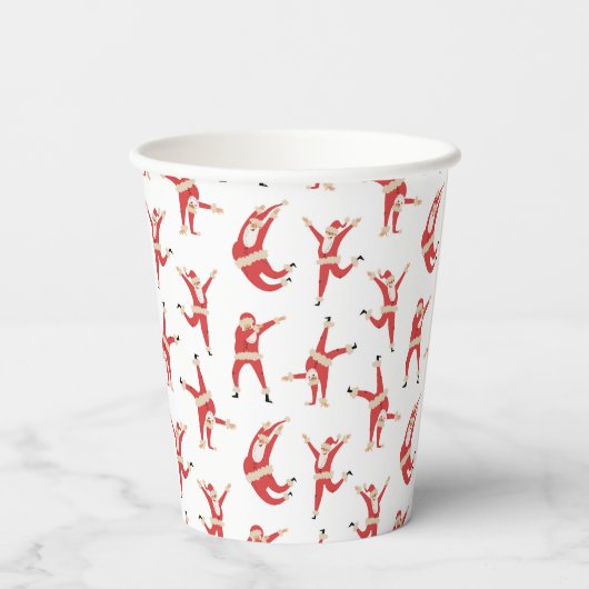 Gobelets En Papier Dabing Père Noël Fun Motif de Noël (Verso)