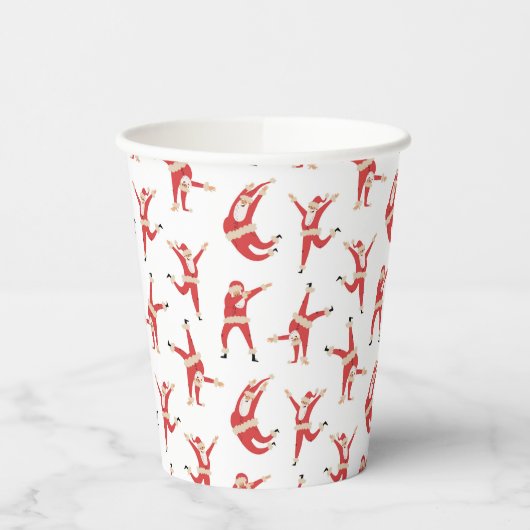 Gobelets En Papier Dabing Père Noël Fun Motif de Noël (Gauche)