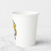 Gobelets En Papier D'abord je bois du café puis je vais travailler (Gauche)