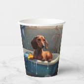 Gobelets En Papier Dachshund Bathtime Fun (Recto)