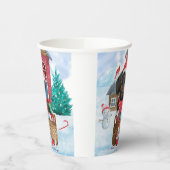 Gobelets En Papier Dachshund Chien dans la neige Maison de Chien de N (Gauche)