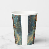 Gobelets En Papier Dachshund Chien équitation moto Noël (Droite)