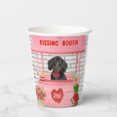 Gobelets En Papier Dachshund Chien Valentine's Day Kissing Booth (Verso)