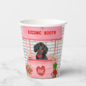 Gobelets En Papier Dachshund Chien Valentine's Day Kissing Booth (Recto)