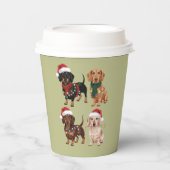 Gobelets En Papier Dachshund Christmas Chien Maman Lover Noël Cadeau (Recto)