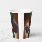 Gobelets En Papier Dachshund Dog en tenue de la Saint Patrick (Droite)