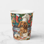 Gobelets En Papier Dachshund Gîtes : Noël festif (Recto)